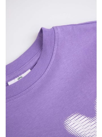 Coccodrillo Baumwoll-T-Shirt mit kurzen Ärmeln in violett