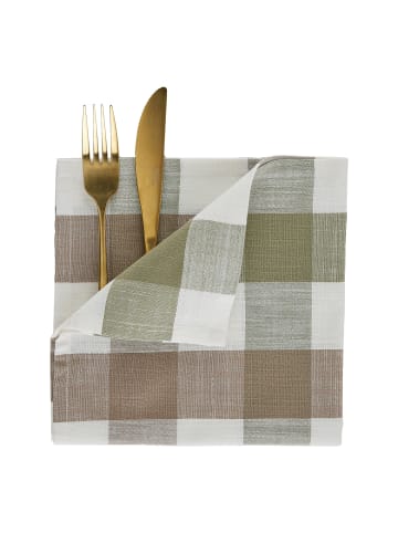 Butlers Butlers Serviette MOUNTAIN LODGE 6er-Set in Grün, Braun