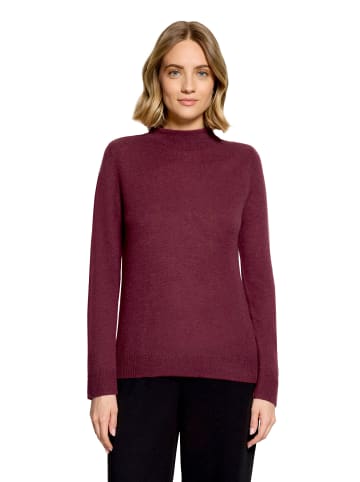 Betty Barclay Kaschmir-Pullover mit Stehkragen in Maroon Banner
