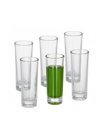 relaxdays 6 x Schnapsglas in Transparent - 6cl