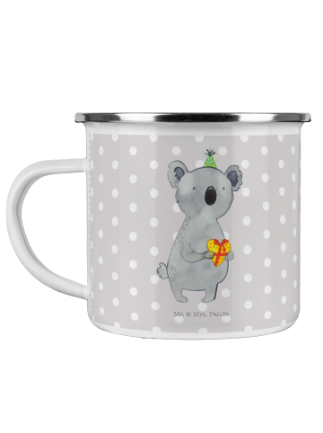 Mr. & Mrs. Panda Kaffeetasse Koala Geschenk ohne Spruch in Grau Pastell