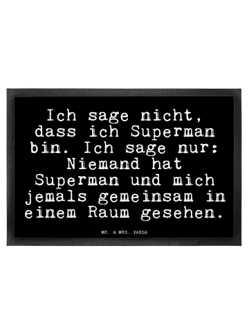 Mr. & Mrs. Panda Schmutzmatte Ich sage nicht, dass... mit Spruch in Schwarz