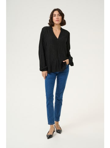 Kaffe Langarm-Bluse KALIV Regular fit in Black Deep