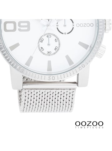 Oozoo Armbanduhr Oozoo Timepieces silber extra groß (ca. 48mm)