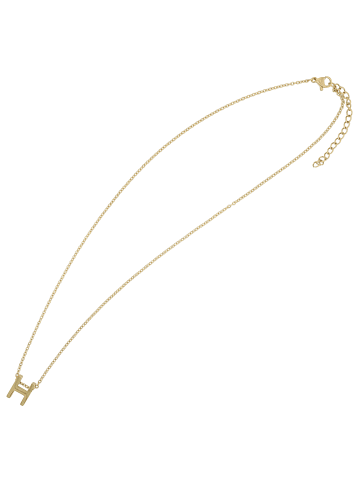 Adeliás Damen Halskette – Buchstabe N aus Edelstahl 45+5 in gold