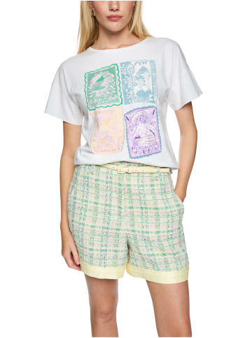 MARC CAIN COLLECTIONS Verziertes Baumwollshirt in Weiß