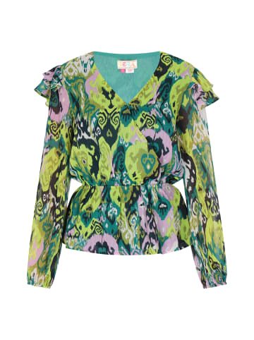 IZIA Damen Bluse in Grün Mehrfarbig