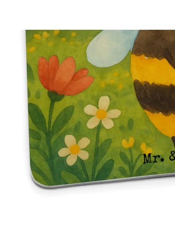 Mr. & Mrs. Panda Bierdeckel Biene König Design ohne Spruch in Weiß