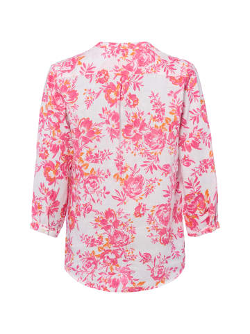 Franco Callegari Leinenbluse in weiß pink - 0099