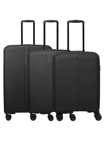 travelite Air Stripe - 4-Rollen-Trolley Set 3 tlg. (navy) in schwarz