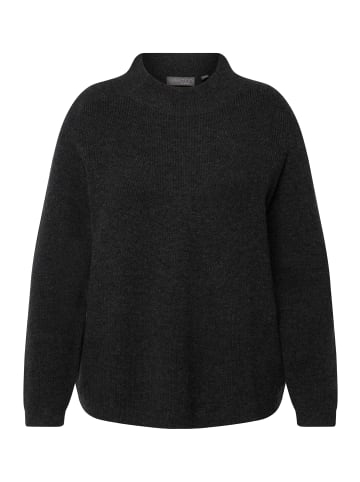 Ulla Popken Pullover in dunkelgrau melange