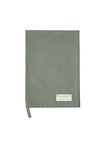 Krasilnikoff Geschirrhandtuch Micro Dots in olivgrün