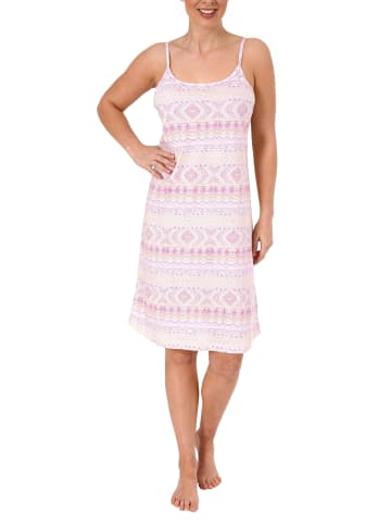 NORMANN Spaghetti Nachthemd Ethnolook - 45295 in rosa