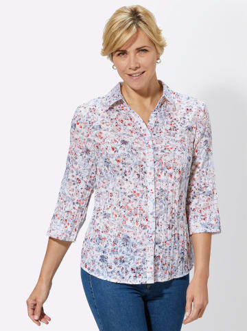 WITT WEIDEN Kurzarmbluse in rot-gemustert