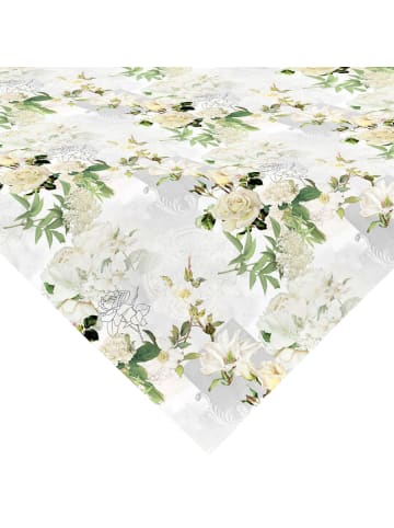 APELT Baumwollmischung Mitteldecke Season in weiß-grün