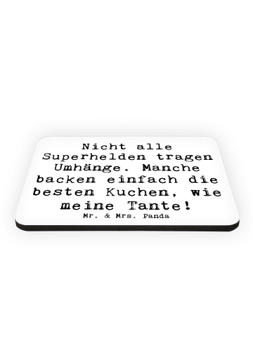 Mr. & Mrs. Panda Magnet Spruch Super Tante mit Spruch in Weiß
