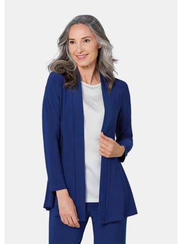 GOLDNER Leichte Shirtjacke lila mit Stretch in royalblau