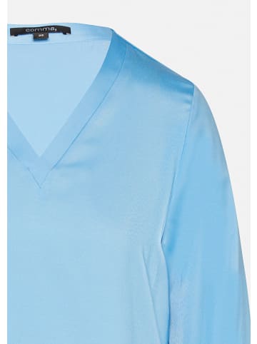comma Bluse langarm in Blau