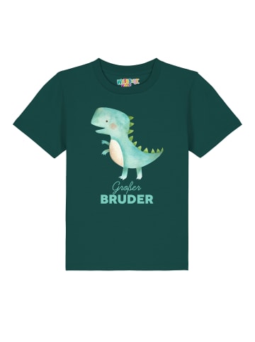 wat? Apparel T-Shirt Dinosaurier 03 Großer Bruder in Dunkelgrün