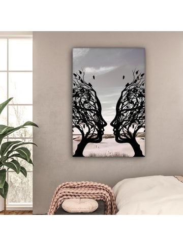 MuchoWow Leinwand Bilder Gesichtsbaum