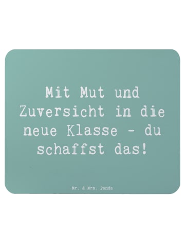 Mr. & Mrs. Panda Mauspad Spruch Erster Schultag Mut und Zuversic... in Meeresbrise