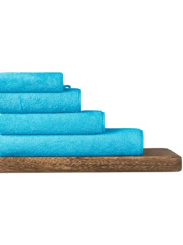 Schiesser Frottier-5er-Set: Waschhandschuhe Milano in Türkis
