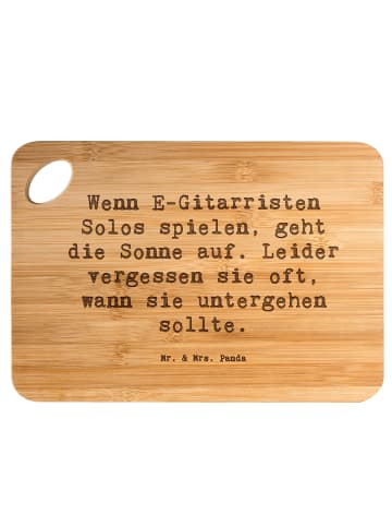 Mr. & Mrs. Panda Holzbrett Spruch E-Gitarre Solos mit Spruch in Braun