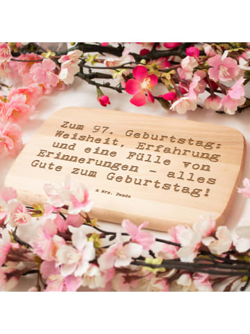 Mr. & Mrs. Panda Holzbrett Spruch 97. Geburtstag mit Spruch in Transparent