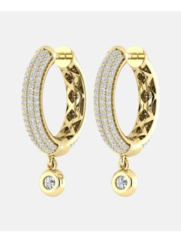 Ethische Diamanten Ohrringe aus 375 Gelbgold mit Lab Grown Diamant
