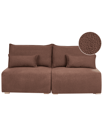 Beliani Modulsofa NERBO in Braun - (W) 200 x (H) 97 x (L) 106 cm