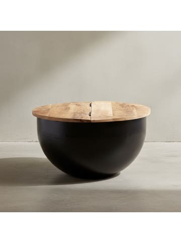 KADIMA DESIGN Industrial Couchtisch mit Metallkörper & Mango Holzplatte, Stauraum