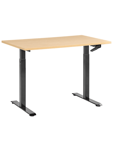 Beliani Höhenverstellbarer Schreibtisch DESTINES in Braun/Schwarz