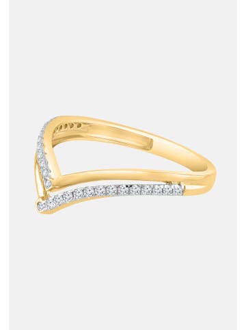 Diamant Exquis Ring aus 375 Gelbgold mit Diamant