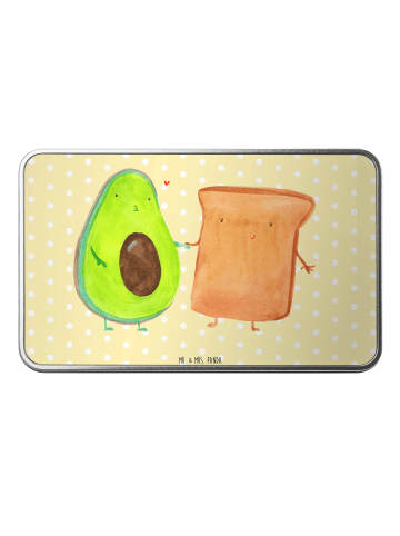 Mr. & Mrs. Panda Aufbewahrungsbox Avocado Toast ohne Spruch in Gelb Pastell
