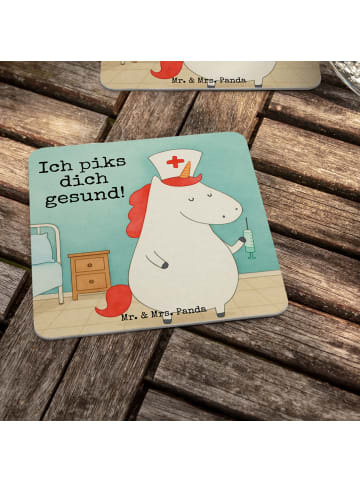 Mr. & Mrs. Panda Tischuntersetzer Einhorn Krankenschwester Desig... in Weiß