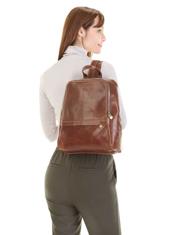 piké Rucksack echt Leder in braun