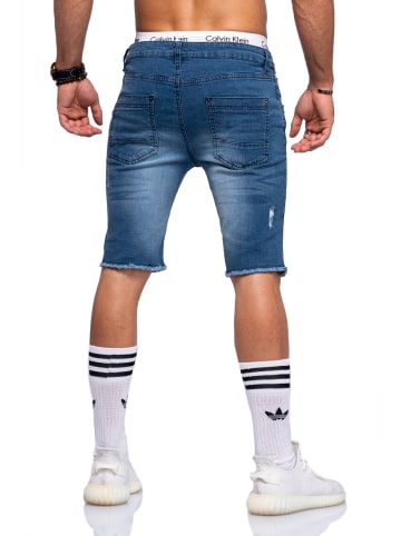 behype Jeansshorts AXEL in blau