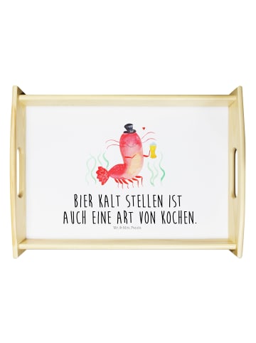 Mr. & Mrs. Panda Servierplatte Hummer Weizen mit Spruch in Weiß