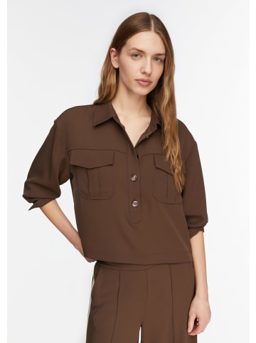 comma Bluse in 8943_dunkelbraun