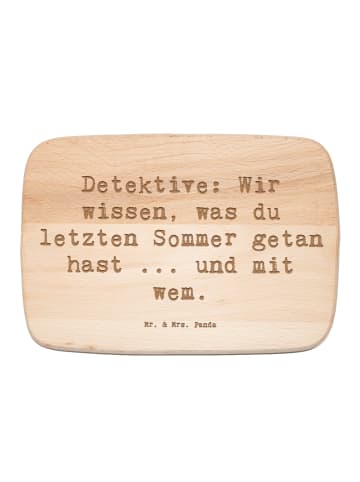 Mr. & Mrs. Panda Holzbrett Spruch Detektiv Geheimnisse mit Spruch in Transparent