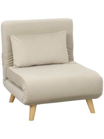 HOMCOM Schlafsessel-72L x 78B x 79H cm-Beige