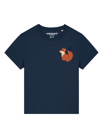 wat? Apparel T-Shirt Cute Fox in Dunkelblau