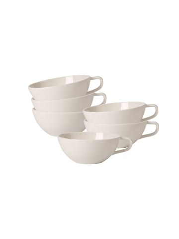 6er Set Teeobertassen Artesano Original in Weiß 120 ml