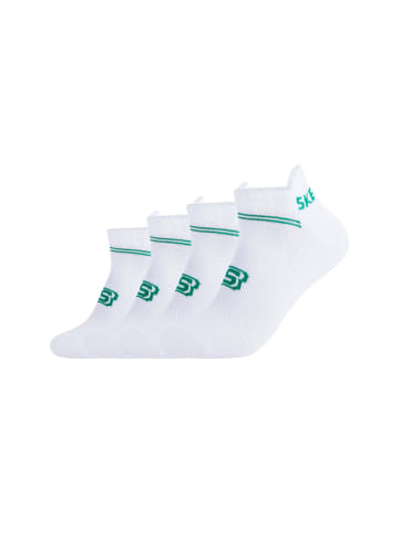 Skechers Sneakersocken 4er Pack mesh ventilation in Weiß mix