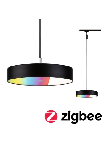 paulmann URail Pendel Smart Home Zigbee 3.0 Hildor  RGBW+ dimmbar 230V Schwarz matt