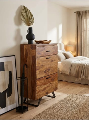 KADIMA DESIGN Kommode 80x120x41,5 cm Massivholz / Metall Flurkommode,