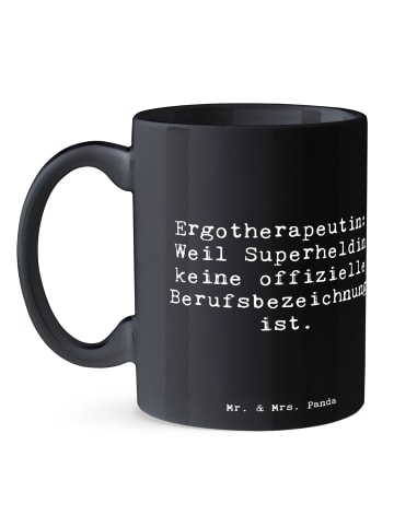 Mr. & Mrs. Panda Kaffeetasse Spruch Ergotherapeutin Superheldin ... in Schwarz