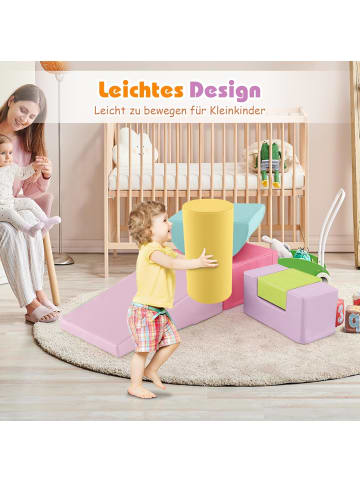COSTWAY 6 Stk. Schaumstoffbausteine in Rosa