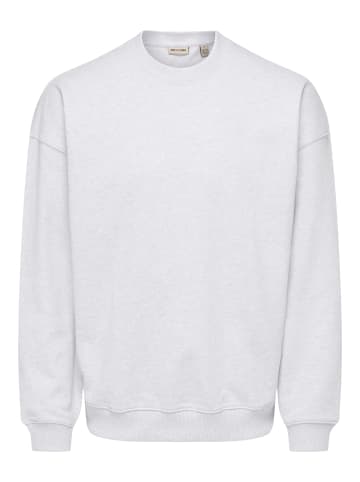 ONLY & SONS Sweatshirt in Super Light Grey Melange