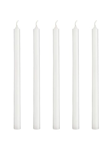 IB Laursen DÜNNE Kerze Weiß Ø 1,3 cm Länge 20 cm 5er Set